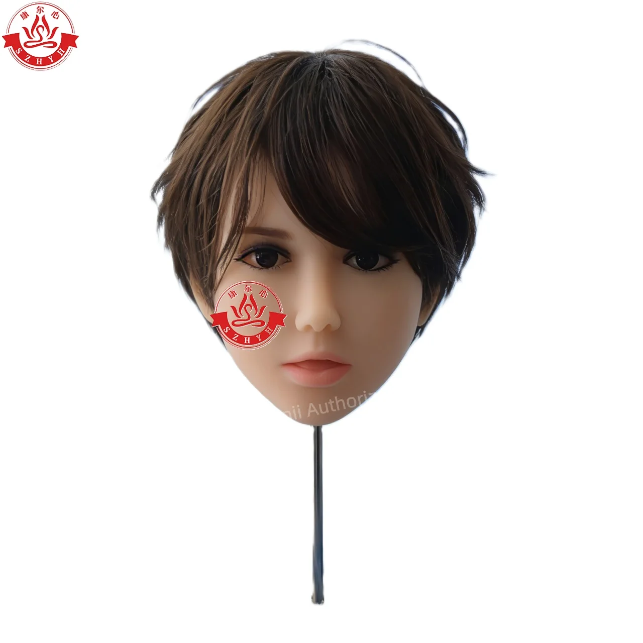 Wonanii Lebensmittelechtes TPE Großkopf-Modell HYH-THB-KX-0089, M16-Schnittstelle, Offener Mund für Make-up-Übungen, Frisurdesign, Schmuckpräsentation Image