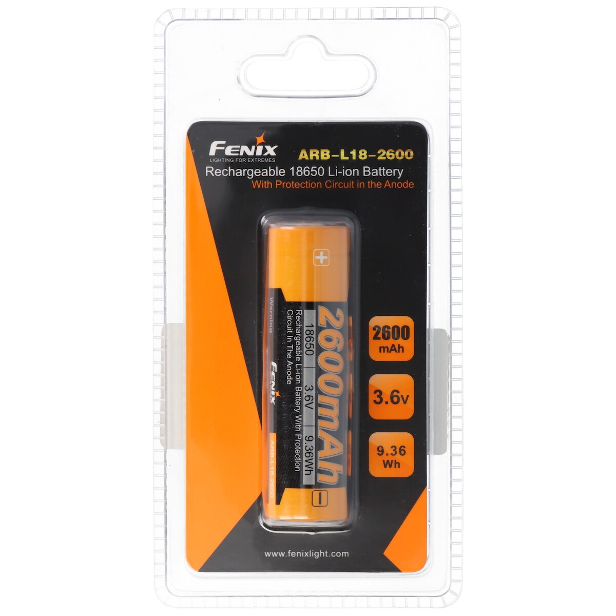 Fenix ARB-L2 18650 Li-Ion Akku geschützt 2600mAh, neue Version 2016 Image