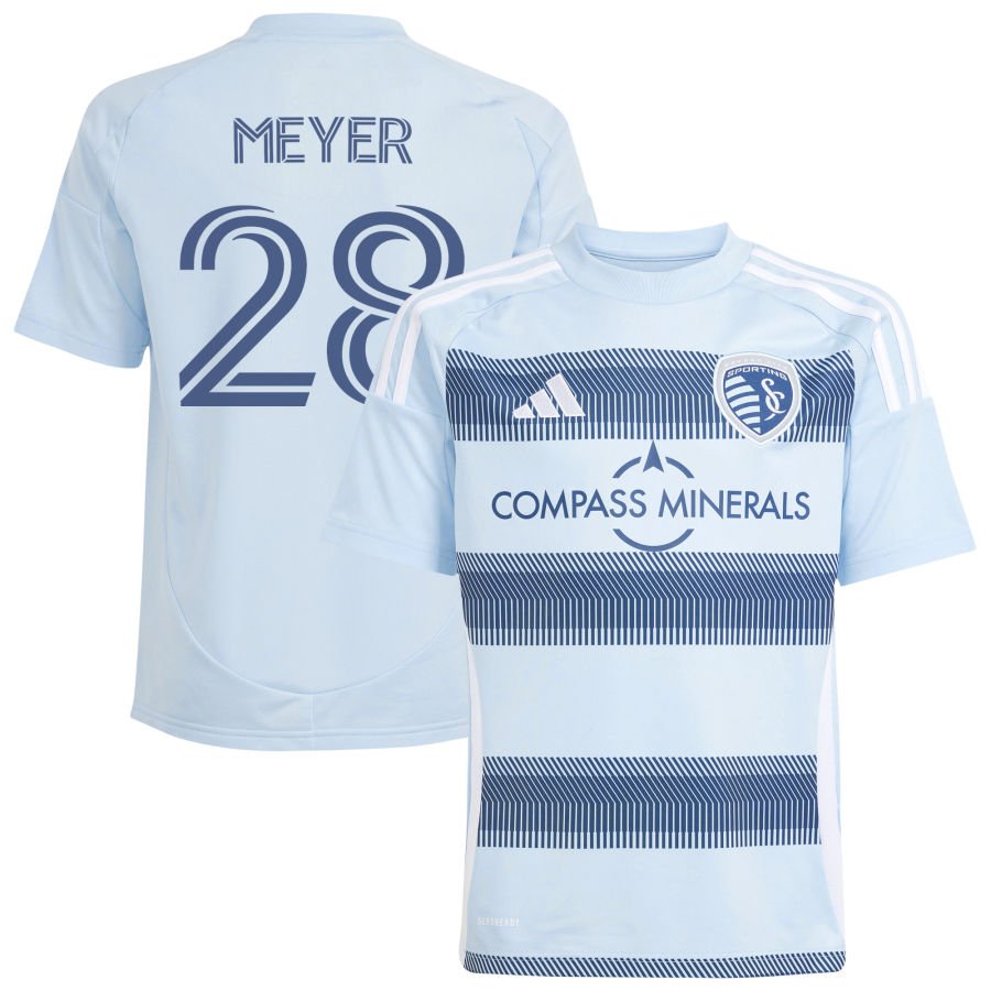 Wyatt Meyer Youth adidas Light Blue Sporting Kansas City 2025 One KC Replica Custom Jersey