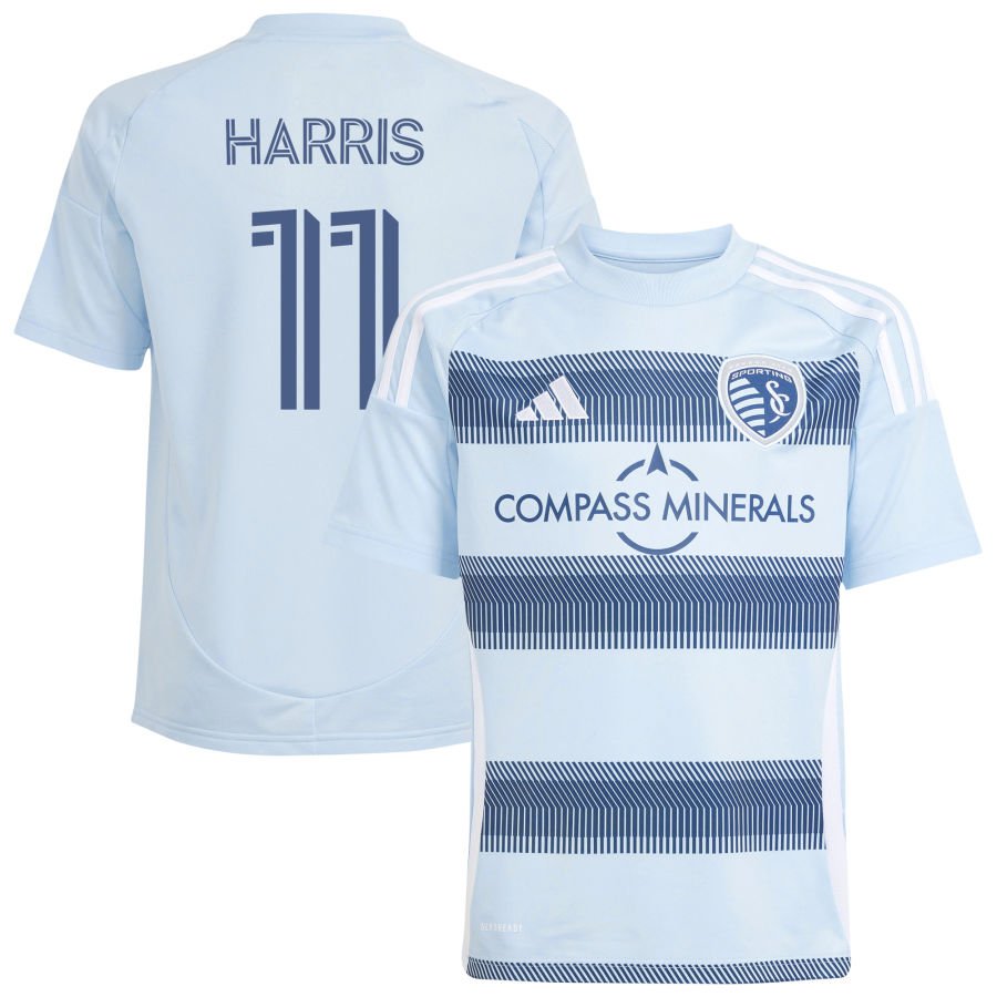 Calvin Harris Youth adidas Light Blue Sporting Kansas City 2025 One KC Replica Custom Jersey