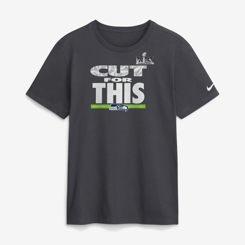 "Nike Herren-T-Shirt in Anthrazit mit Seattle Seahawks Super Bowl LX Champions Pickoff Move Parade-Move" Image