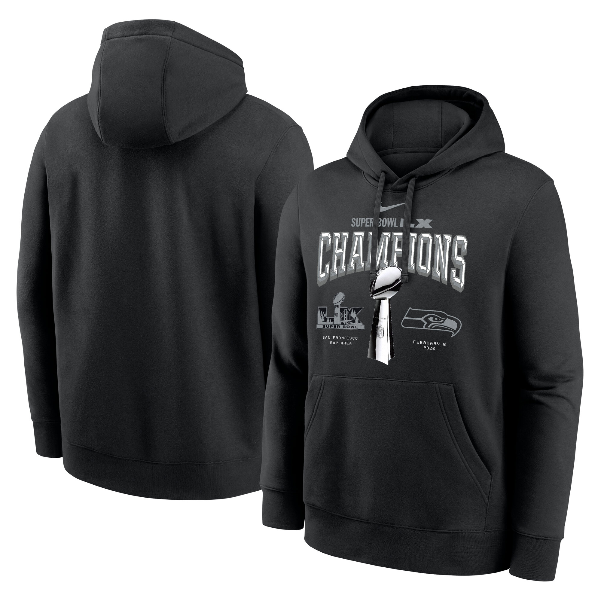 "Seattle Seahawks Nike Golden Era LX Super Bowl Champions Locker Room Hoodie - Schwarz - Herren" Image