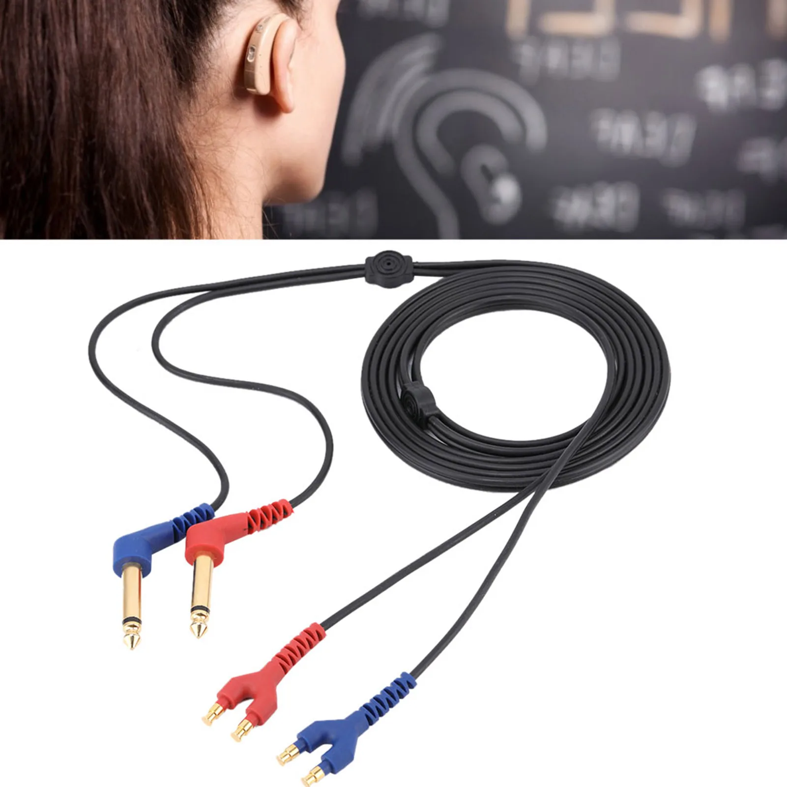 Audiometer Leitung Headset Kabel Audiometer Headset Kabel Draht für Kopfhörer Luft Leitung Audiometer Gehör Tester Image
