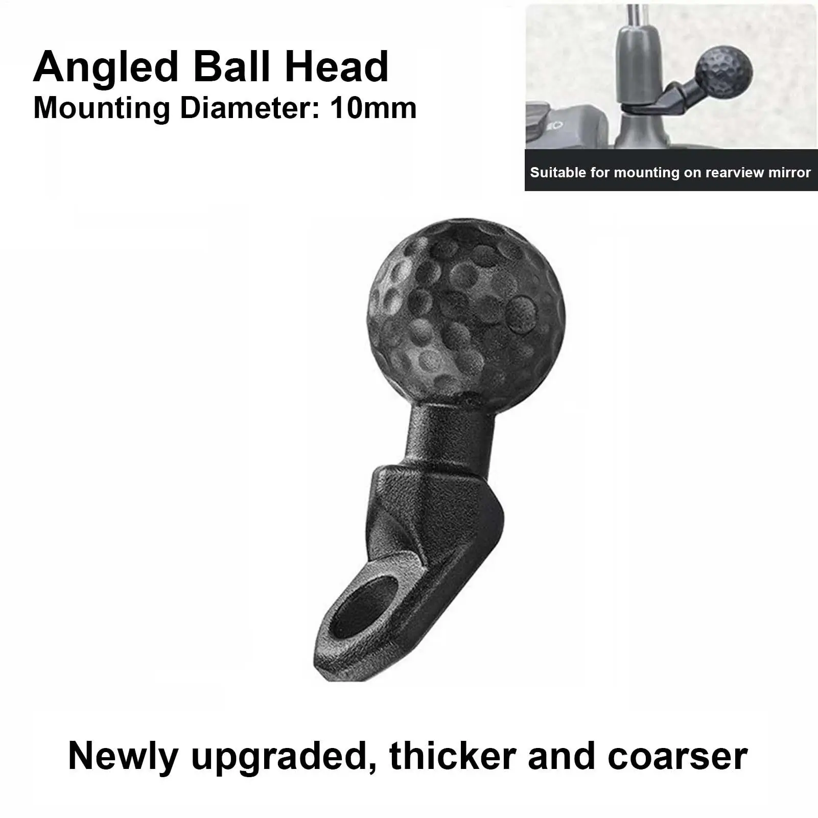 Motorrad Abgewinkelt Kopf Adapter Stoßdämpfende Robuste Legierung Ball Basis GPS Halterungen Telefon Halter Radfahren Zubehör Image