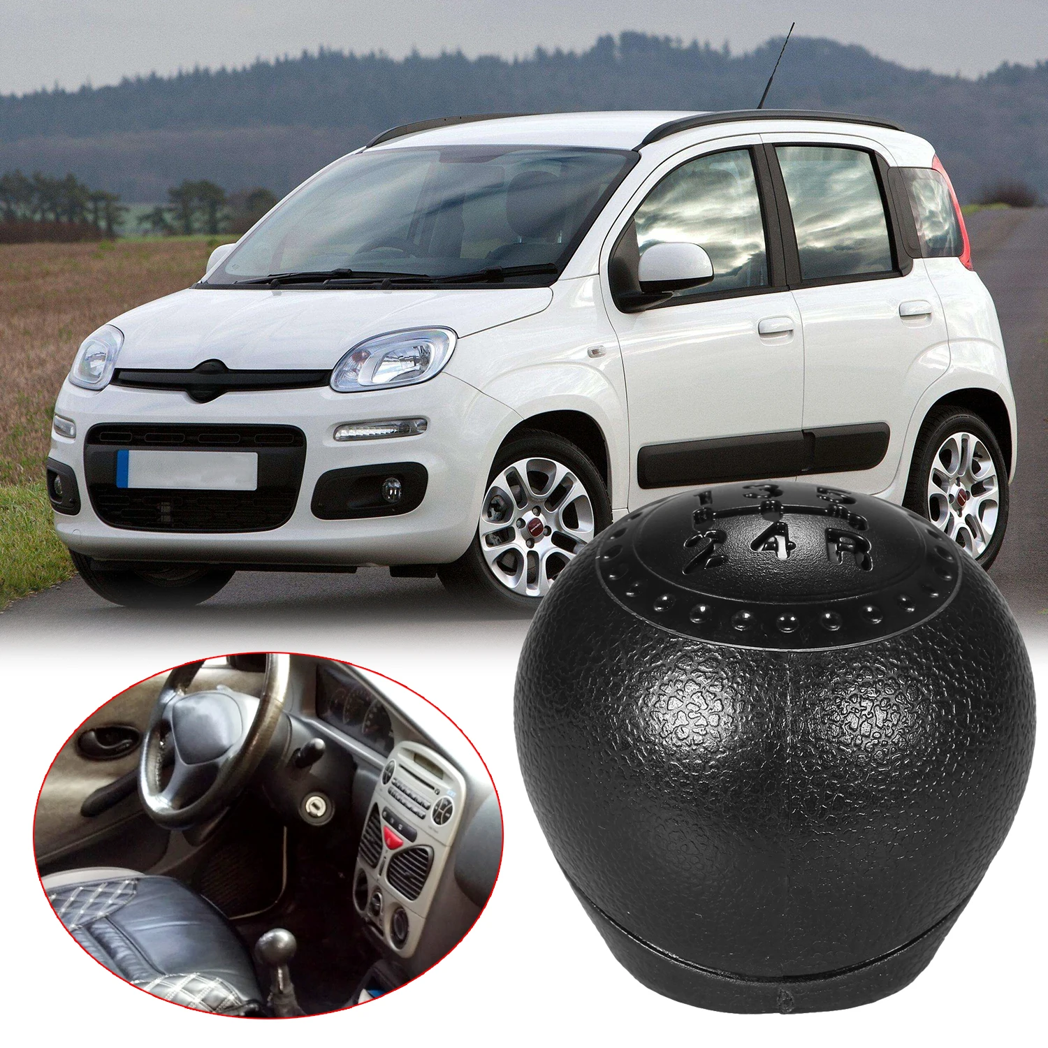 Auto-Schaltknauf, 5-Gang-Schaltknauf, manuell passend für FIAT IVECO DAILY 2000–2006, Schaltknauf, geeignet für die Kegelsockel des Knopfes Image