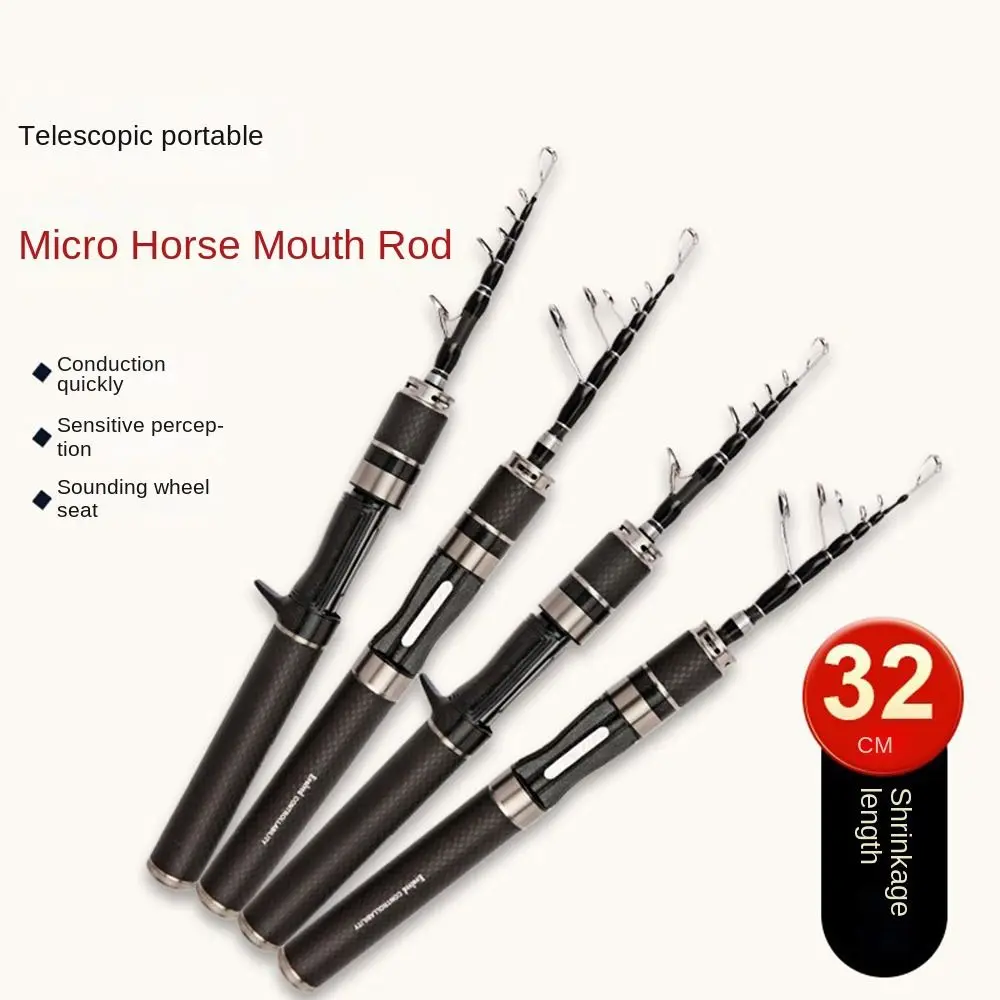 Teleskop Angelrute Komplette Kits Spincast Angelrolle Casting Rod Feeder Rod Combo Ultra Kurze Glasfaser Angelrute Angeln Image