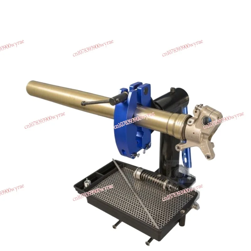 Wartungswerkbank für Motorrad-Stoßdämpfer, Werkzeug zur Wartung des Stoßdämpfers, Zange, drehbare Tischplatte Image