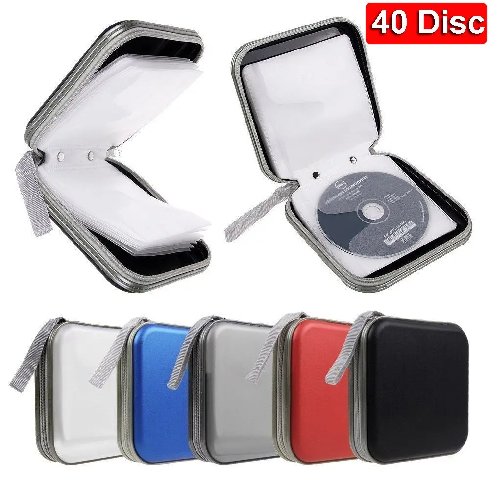 1PC Doppelseitige CD DVD Lagerung Hülse Fall Organizer Halter Hard Box Brieftasche Album Tragbare