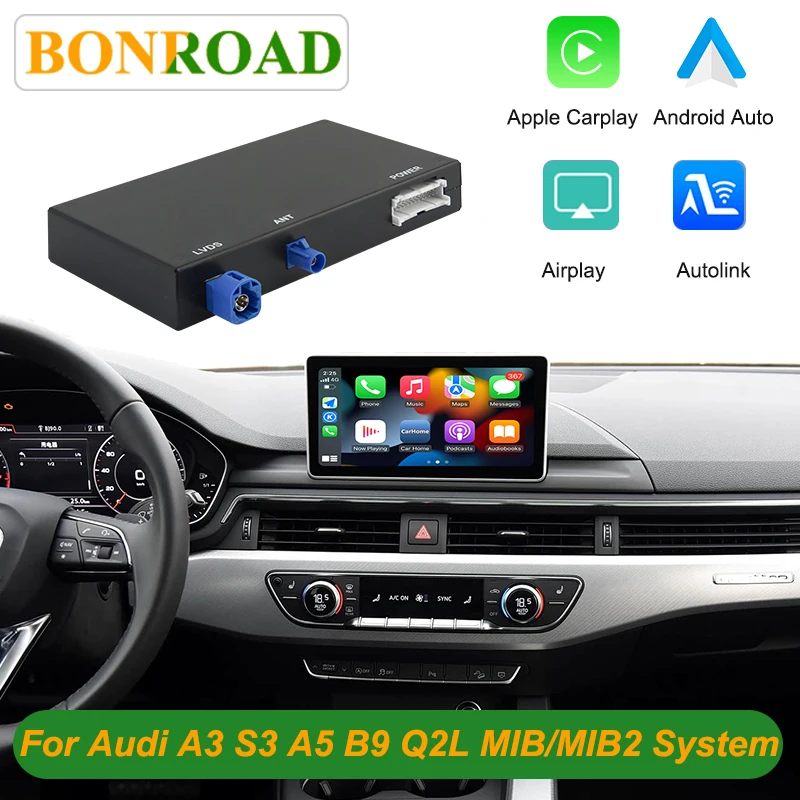 Bonroad OEM Screen Upgrade Interface Retrofit Kits For Audi MIB MIB2 System A3 A4 A5 Q2 Q7 Q5L 8V Carplay Android Airplay Module Image