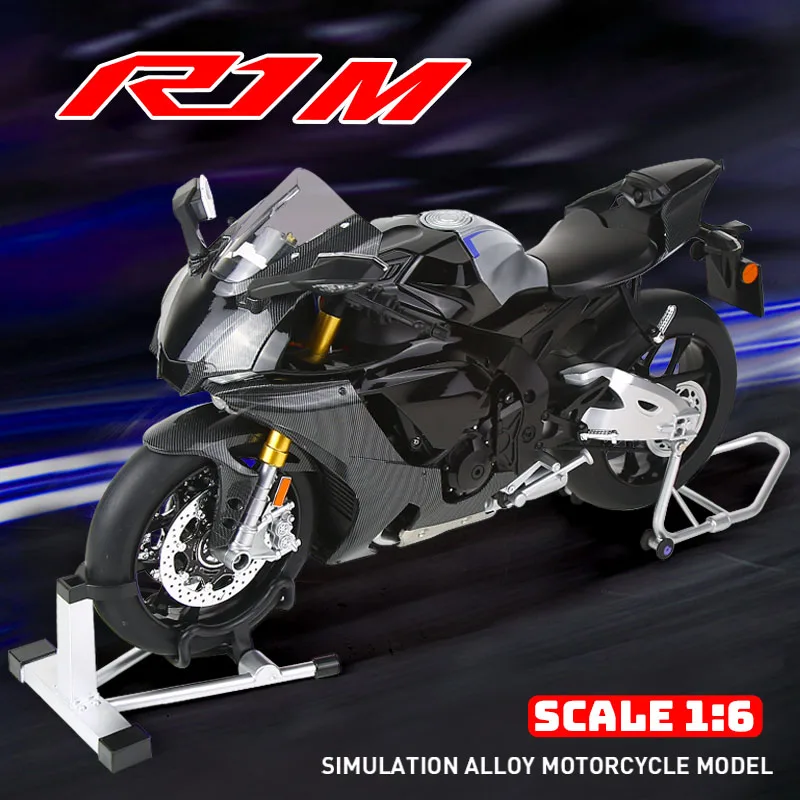 Für Yamaha R1M Ignite Start Smoke Effect 1:6 Panigale Motorrad Legierung Simulationsmodell Großes Dekorationsprojekt Geburtstagsgeschenk Image