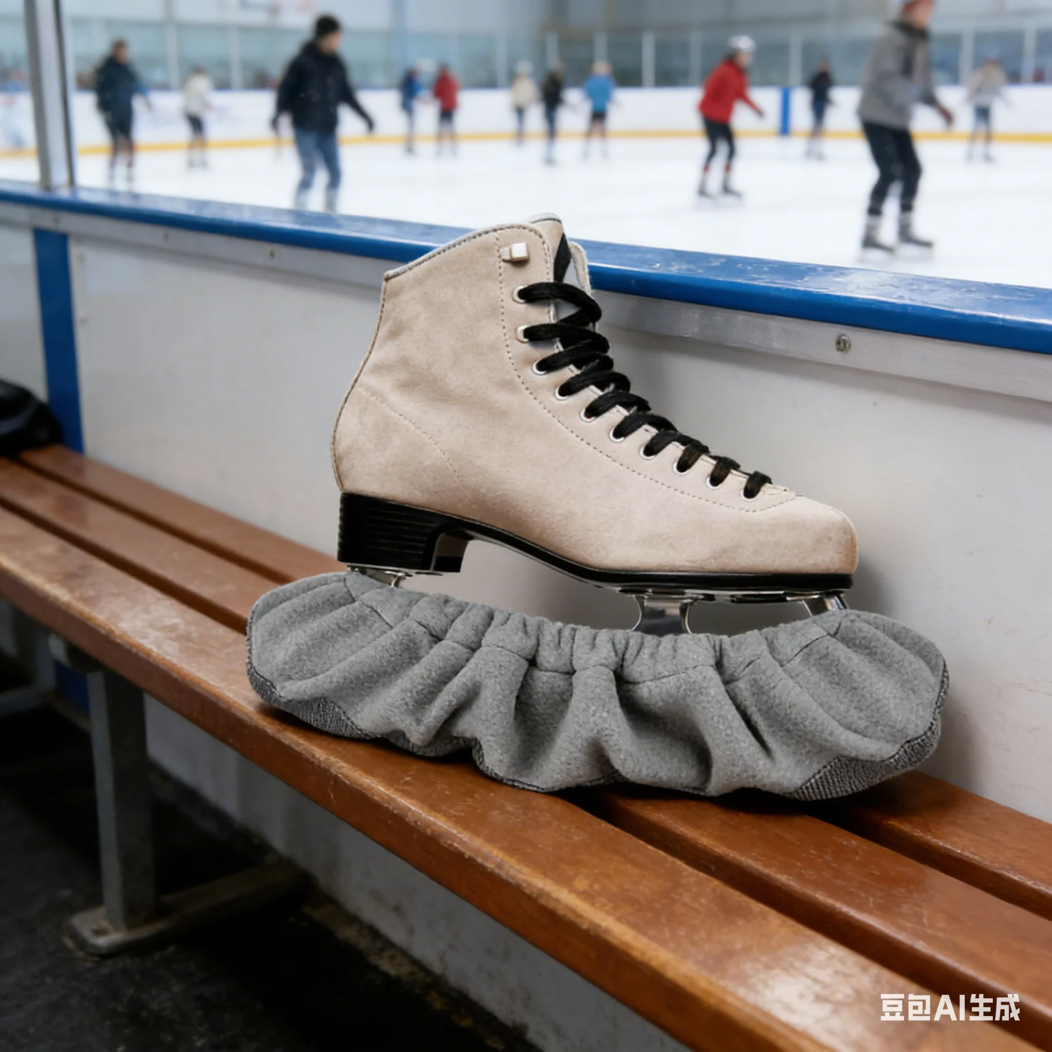 Ice Skate Blade Covers für Polar Fleece Kratzfester Schutz für Eiskunstlauf Hockey Skates Skating Cover Guards Image