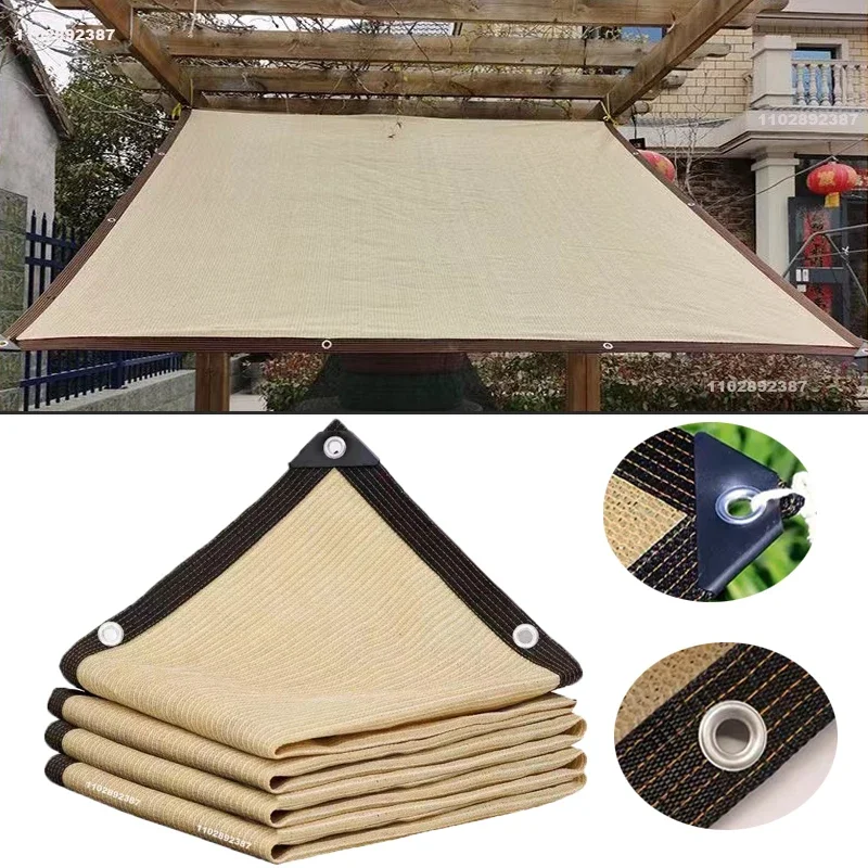 Verdickte 12-pin85-90% Schattierung srate Anti-UV-HDPE schwarz Schattierung snetz Outdoor Pergola Auto Garage Regens chuppen Schattierung snetz Image