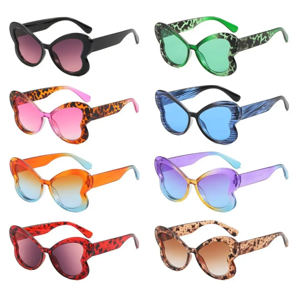 Niedliche bunte Schmetterlings sonnenbrille stilvolle Frauen Katzenauge Sonnenbrille Bonbon Farb schattierungen trend ige Farbverlauf Damen Party Brillen Image