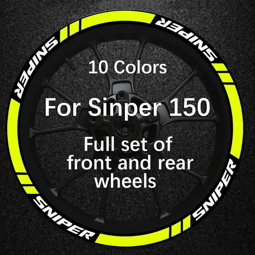 Für Sniper150 17'' Zoll Reflektierende Motorrad Radnabe Aufkleber Wasserdichte Felge Streifen Band Zubehör Kratzfeste Aufkleber Image