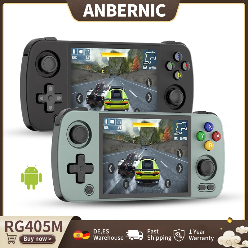 ANBERNIC RG405M Console di gioco portatile Touch screen IPS da 4 pollici 4500mAh Lettore di giochi Android in metallo Supporta il gioco Aggiornamento OTA front-end