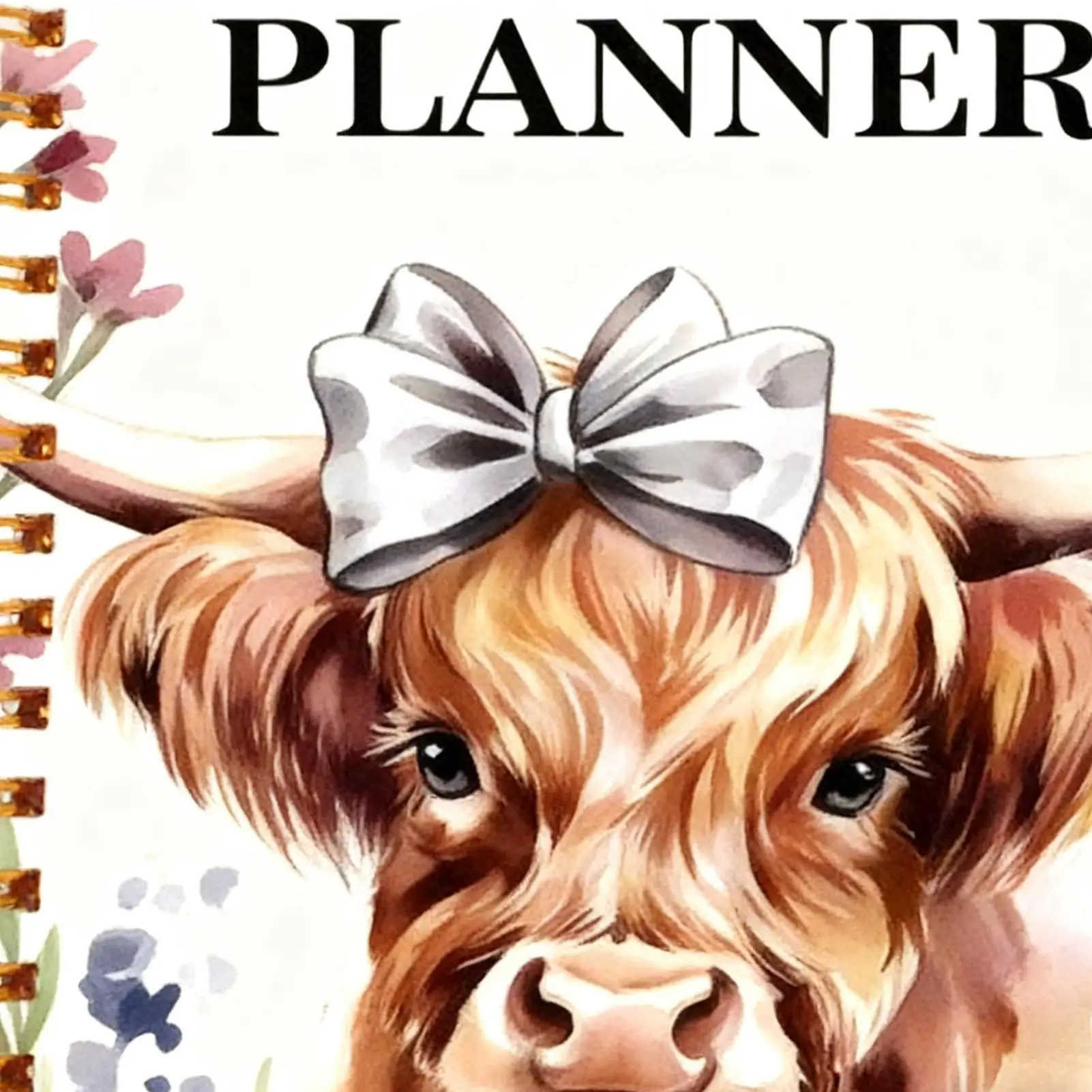 3-Jahres-Monatsplaner 2026-2028 50 Seiten Spiralbindung Akademischer Notizblock Kuhmuster Monatsplaner Notizbuch für Kinder und Erwachsene Image