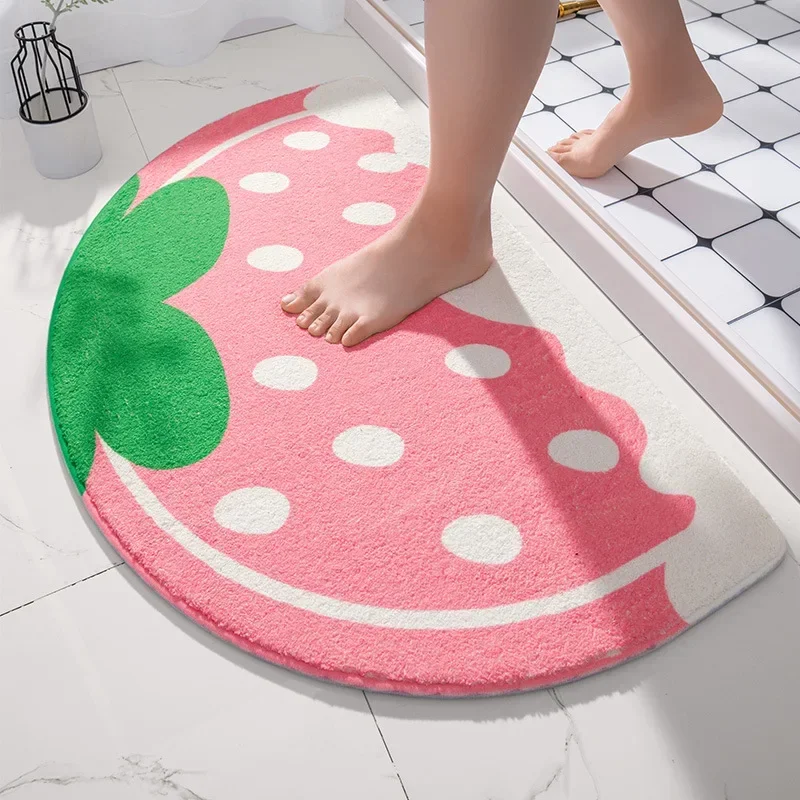 Weiche Fußmatten, kleine, frische Textblumen, Teppiche, Zuhause, Eingang, Teppich, Schlafzimmer, Toilette, Badezimmer, Tür, saugfähiges, rutschfestes Fußpolster Image