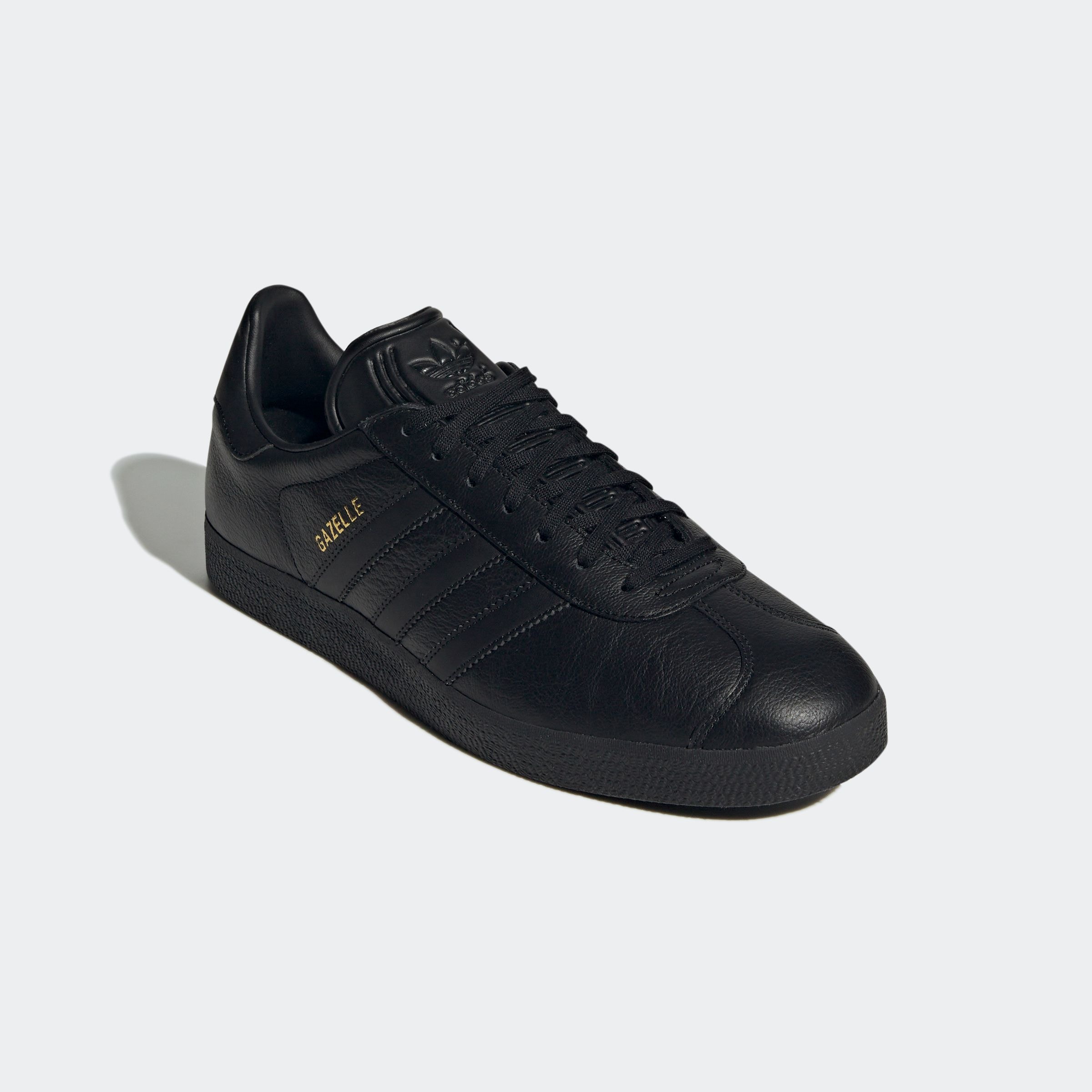 Sneaker ADIDAS ORIGINALS "Gazelle", Herren, Gr. 37, schwarz (core schwarz, core schwarz, gold metallic), Leder, Synthetik, Schuhe Sneaker