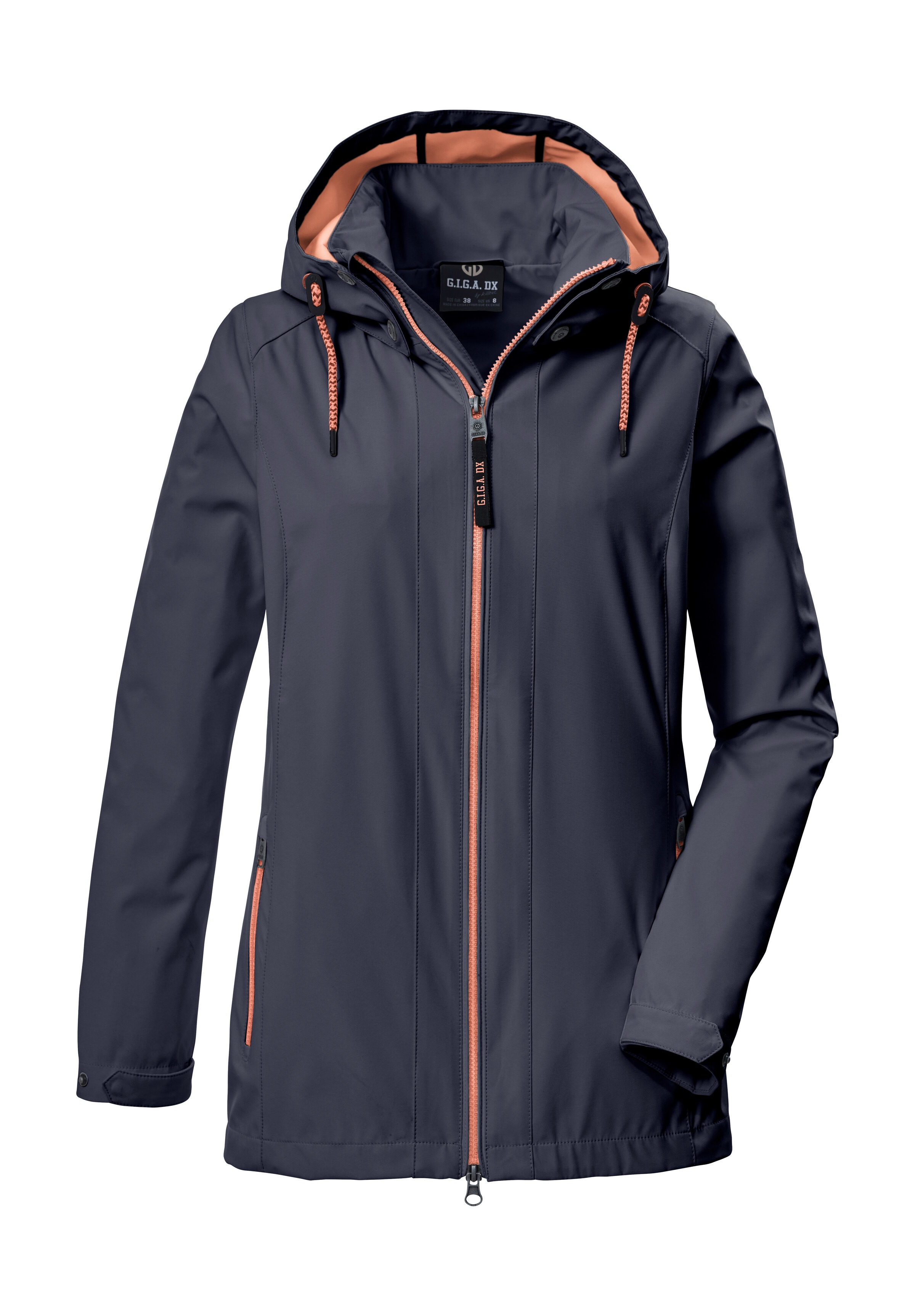 Softshelljacke "GS 96 WMN SFTSHLL JCKT", Damen, Gr. 38, dunkelblau, Oberseite: 100% Polyester;Rückseite: 100% Polyester;Futter: 100% Polyester;Futter 2: 100% Polyester, G.I.G.A. DX BY KILLTEC, Jacken Softshelljacke, Wasserabweisende Softshelljacke... Image