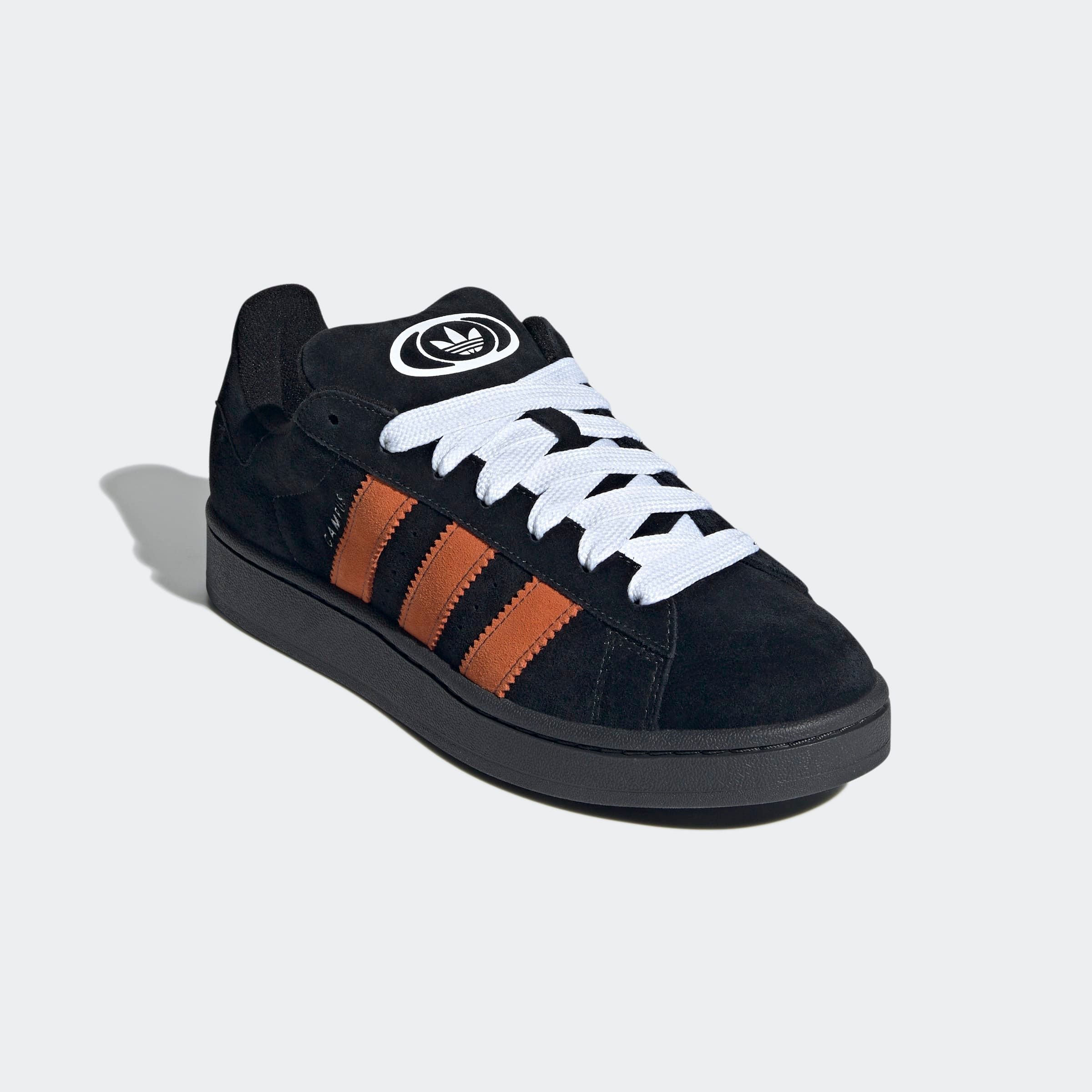 Sneaker ADIDAS ORIGINALS "CAMPUS 00S", Herren, Gr. 45, grau (carbon, orange, cloud weiß), Leder, Schuhe Sneaker