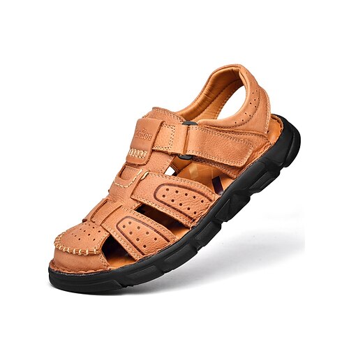 Strapazierfähige Herren-Strandsandalen aus wasserdichtem Kunstleder, entworfen für Komfort und Stil in Ihrem Sommerurlaub Image