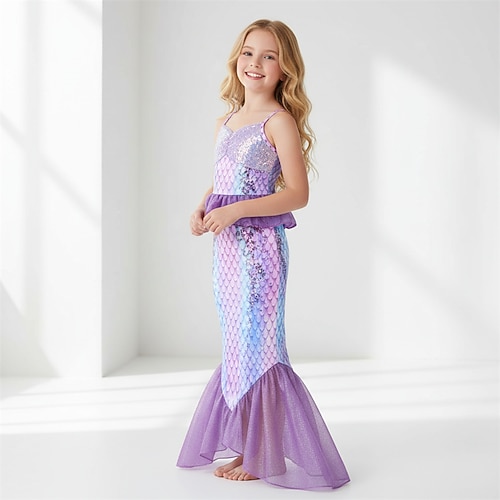 Meerjungfrau Prinzessin Meerjungfrau Kleid Themenparty-Kostüm Cosplay for Mädchen Kinder Karneval Maskerade Party Ferien Image