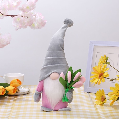 Tulpen-Rudolf-Puppe, Muttertags- oder Valentinstagsgeschenk, Geburtstagsgeschenk für die Mutter, Fensterdekoration Image