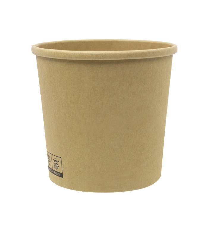 MONOUSO - Kraft-Kraft Pappbecher 350ml Ø9,0cm (400 Stück) Image
