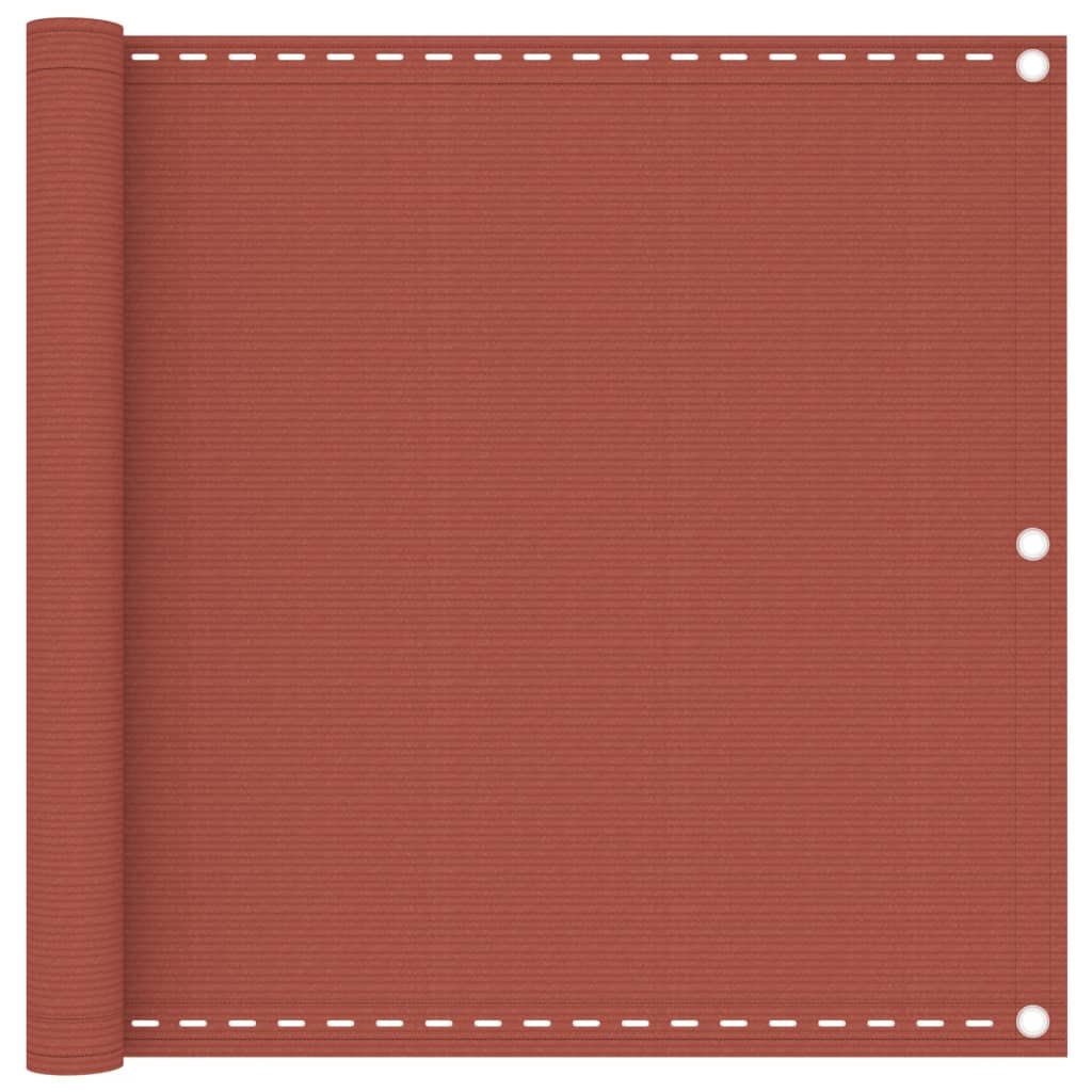 vidaXL Balkon-Sichtschutz Terracotta-Rot 90x400 cm HDPE Image