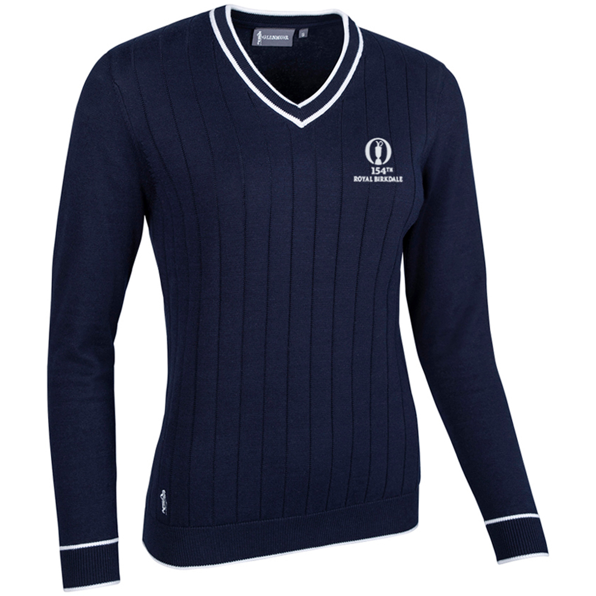 "The 154th Open Royal Birkdale Glenmuir Lea V-Ausschnitt Sweater - Marineblau - Damen" Image