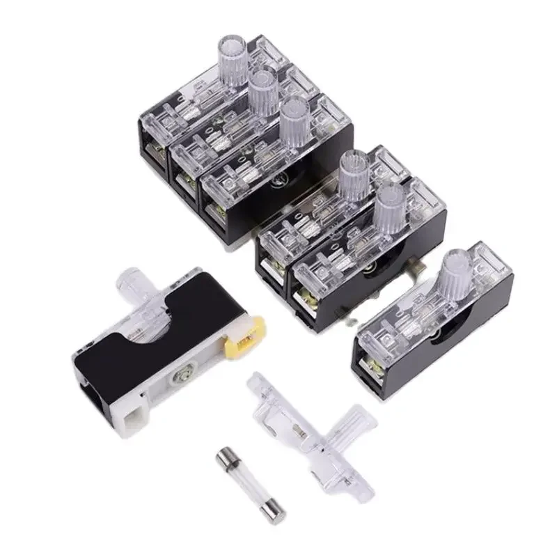 FS101 Sicherungshalter, DIN-SCHIENE montierter Sicherungshalter, Sicherungswarnleuchte, 6 x 30 mm, 10 A Image