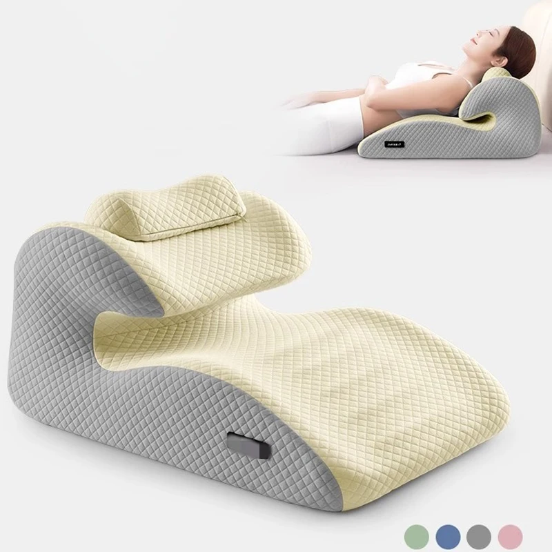 Relax-Kissenkissen 2025, neues ergonomisches Kissen unterstützt die Körperhaltung in jeder Position, einzigartiges, gebogenes Design, geeignet für Massage und Lesen Image