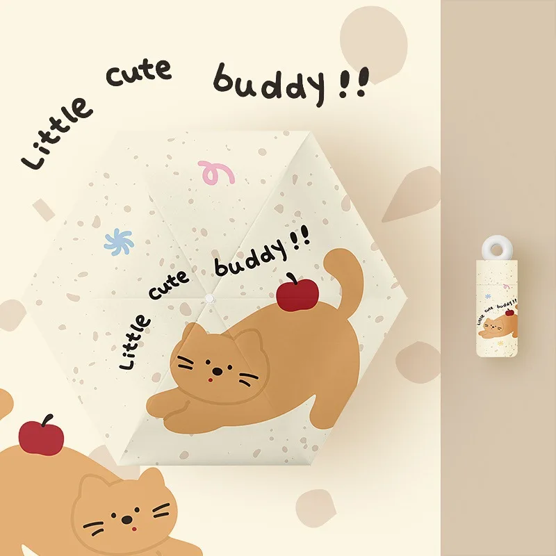 Tragbarer Mini-Hohlgriff-Kapselschirm, faltbarer Sonnenschutz, Anti-UV, Dual-Use-Sonnenschirm, kompakt, reisefreundlich, wetterfest