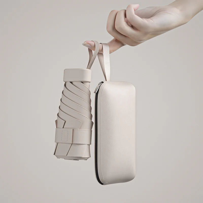 Mini Kapsel Regenschirm Sonnenschirm Frauen Anti-UV-Sonnenschirm Regenschirm Tasche Sonnenschutz Licht Regenschirm tragbare Paraguas Image