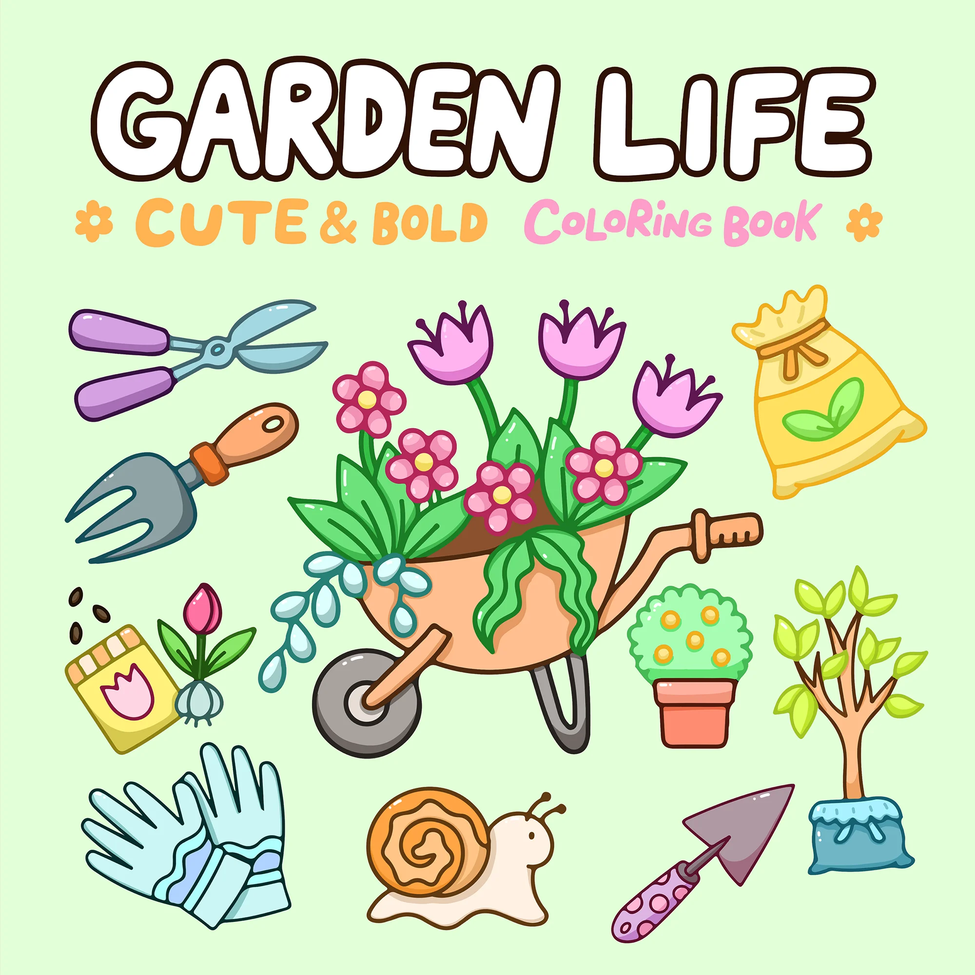 Little Garden Life Malbuch: Ein kreatives Bilderbuch für alle Altersgruppen – Entdecken Sie die Freude zum Ausmalen Image