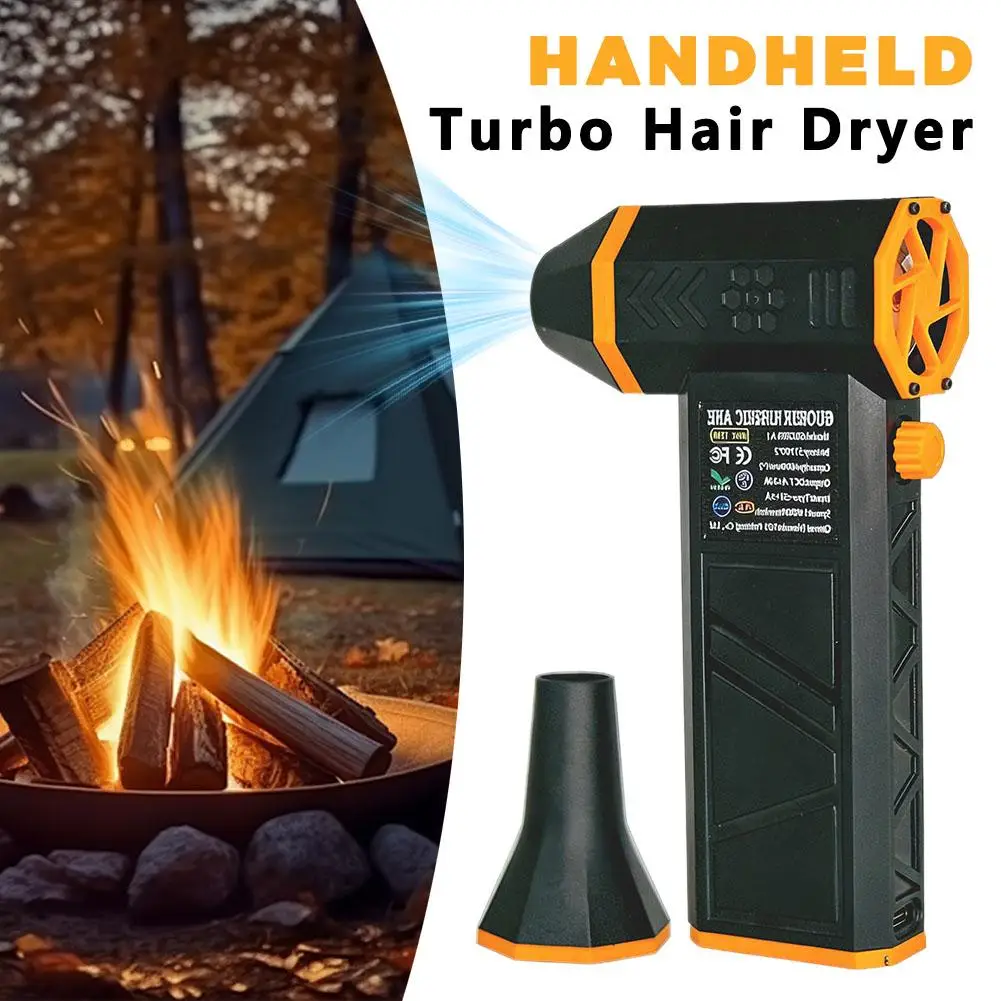 Hochgeschwindigkeits-Handventilator mit leistungsstarkem bürstenlosem Motor für Auto/PC/Familie, Camping, elektrischer tragbarer Staubentferner und Schneefräse Image