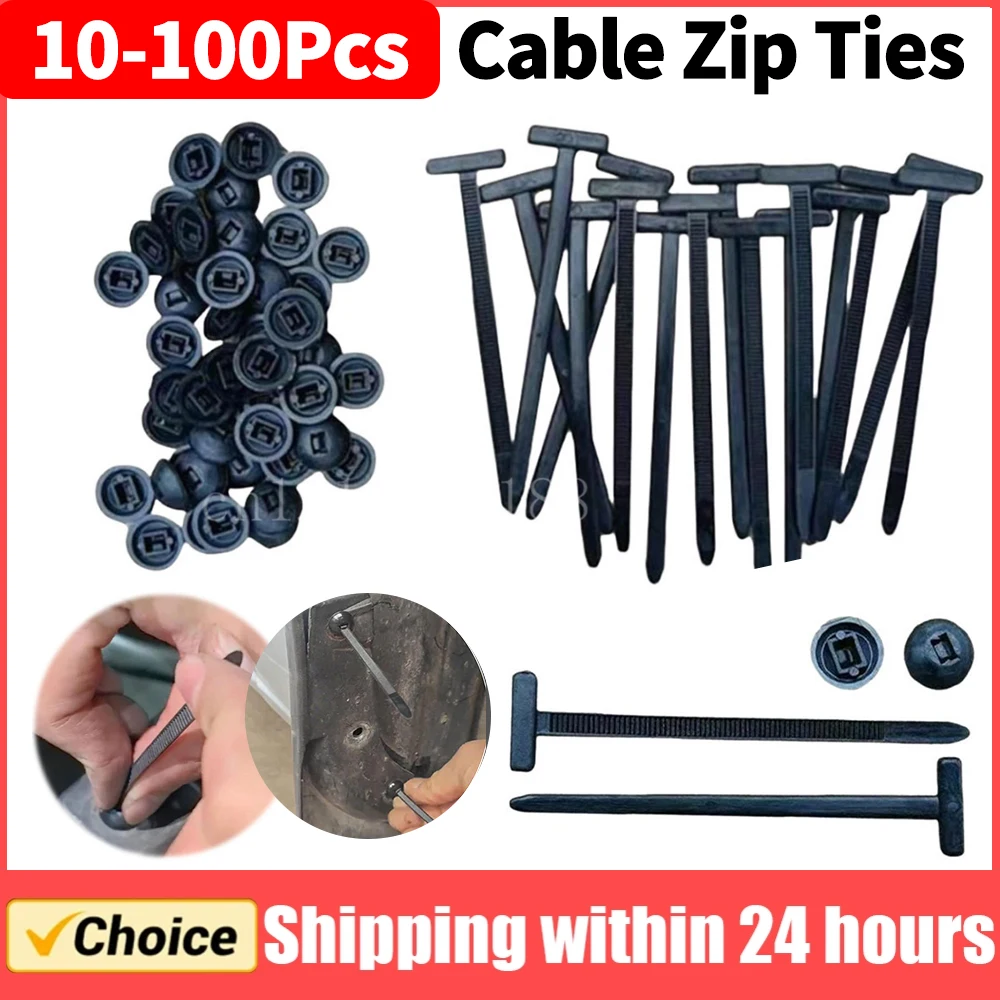 10–100 Stück Nylon-Kabelbinder, selbstsichernde, robuste Kabelbinder, universelle Kabelbinder-Schnalle für den Innen- und Außenbereich Image