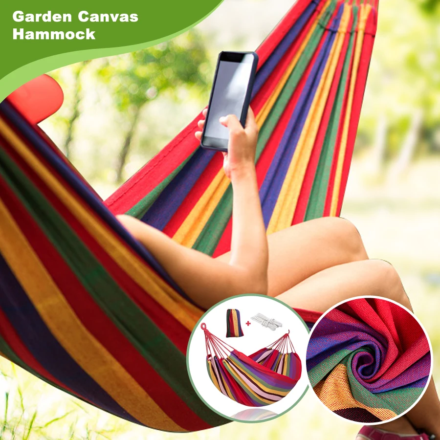 Touristische Hängematte, Campingausrüstung, Hängematten, Gartenmöbel, Terrasse, hängende Hängematten für Erwachsene, Zelt, Outdoor, Camping, Überleben