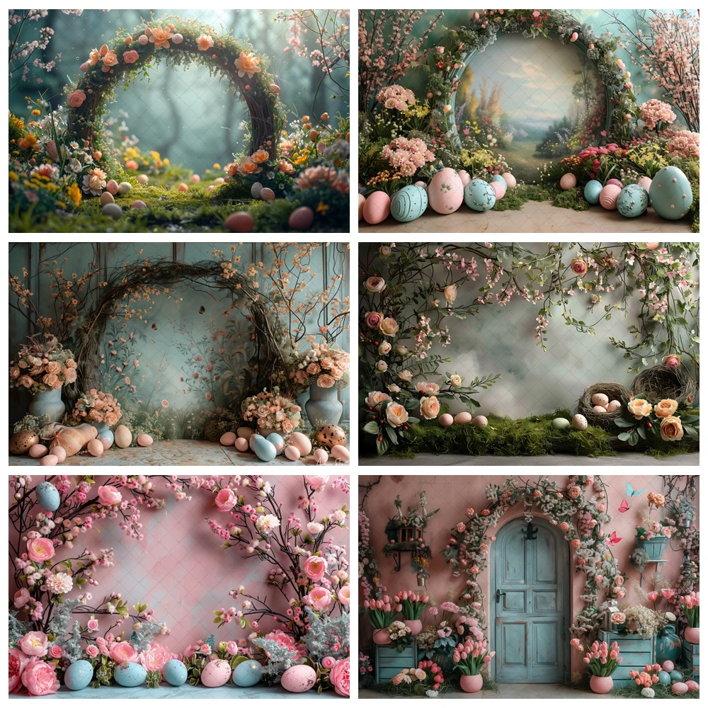 Vintage Room Garden Flowers Easter Backdrop Birthday Party Bridal Baptism Pregnant Portrait Custom Decor Photo Studio Image