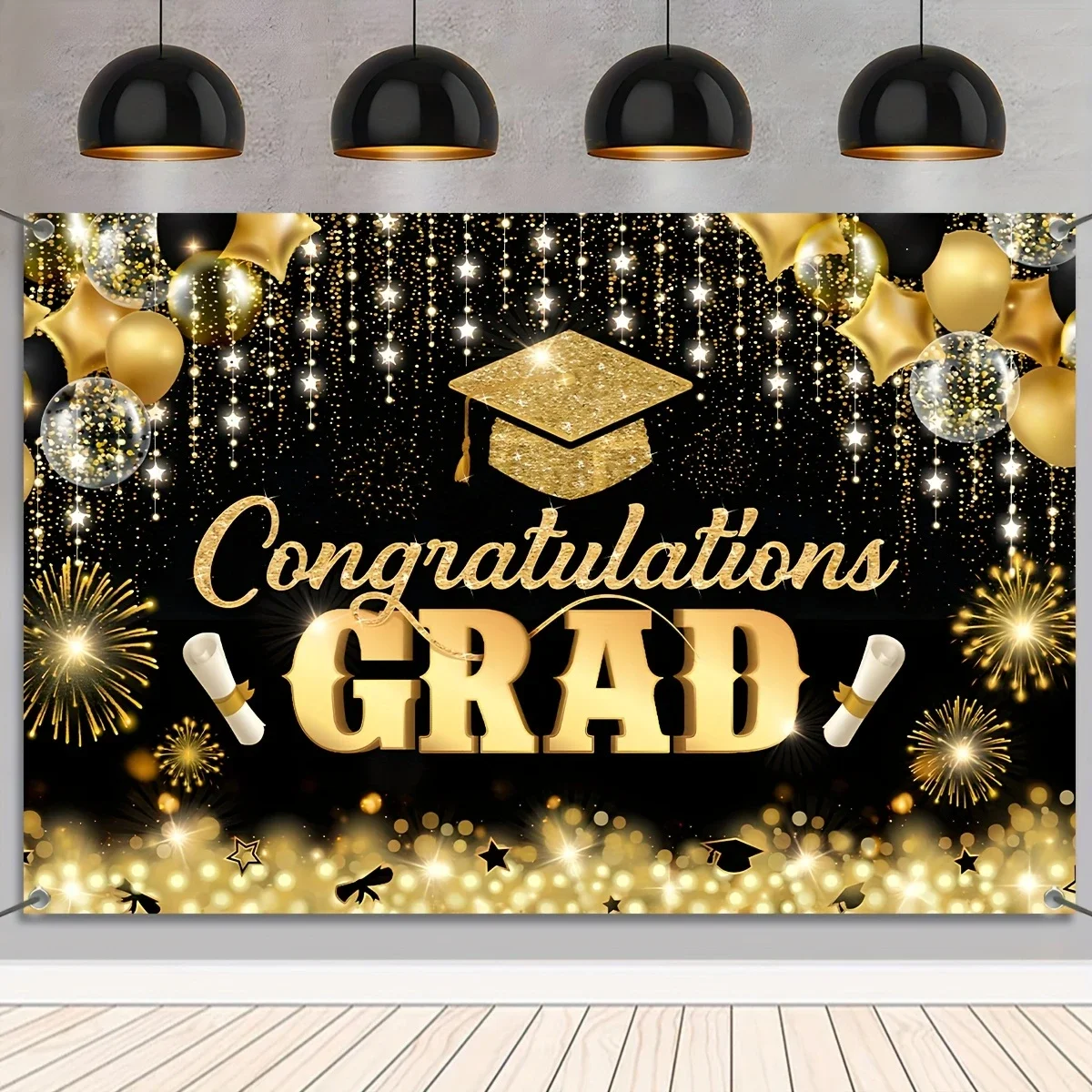 Vikama 2025 Abschluss dekoration Banner Glückwunsch Abschluss ball Fotografie Hintergrund Familien feier Dekoration Image