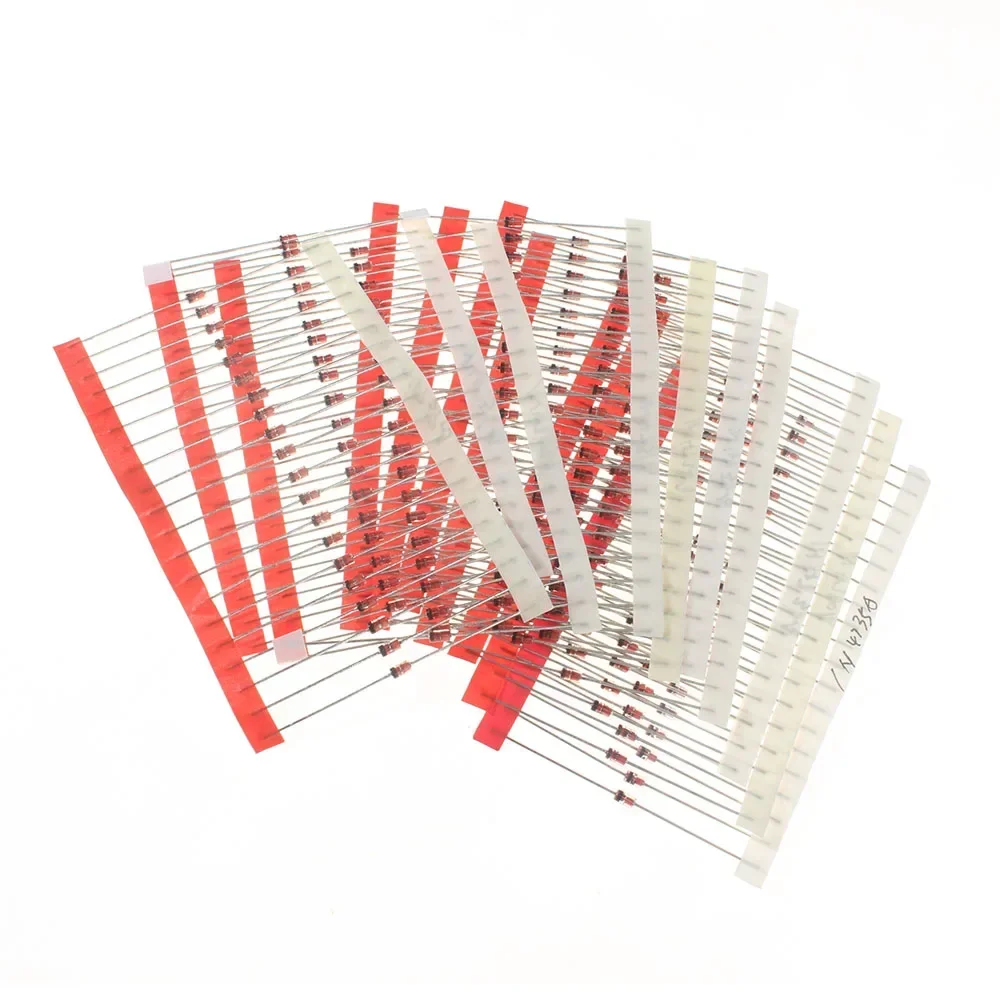 140/250PCS 1W Zener-Dioden-Sortiment-Kit 3V3 bis 24V 14 Wert 3V bis 33V 25 Wert 3,3V 5,1V 10V 12V 15V 24V 33V Zenerdioden-Kit Image