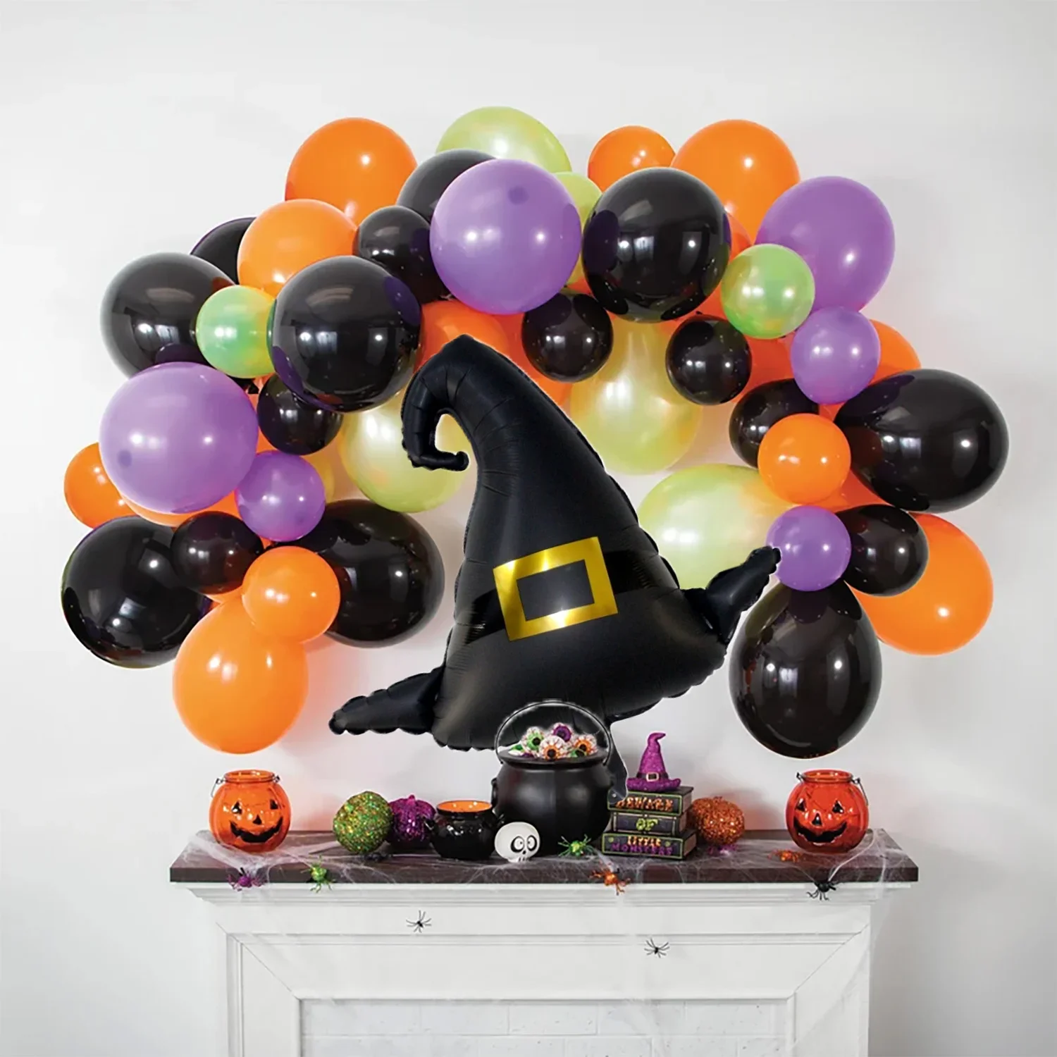 Das 64-teiliges Halloween-Ballon-Set enthält einen Aluminiumfolienballon, geeignet für Halloween-Party-Dekorationen, Geburtstagsfeiern Image