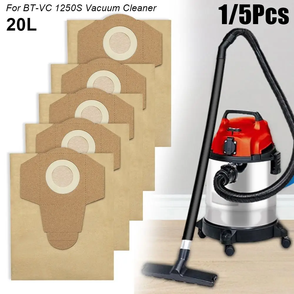 1/5Pcs 20L Staub Sammlung Tasche Für Einhell Nass Und Trocken Für BT-VC 1250S Staubsauger Ersatzteile ersatz Zubehör Image
