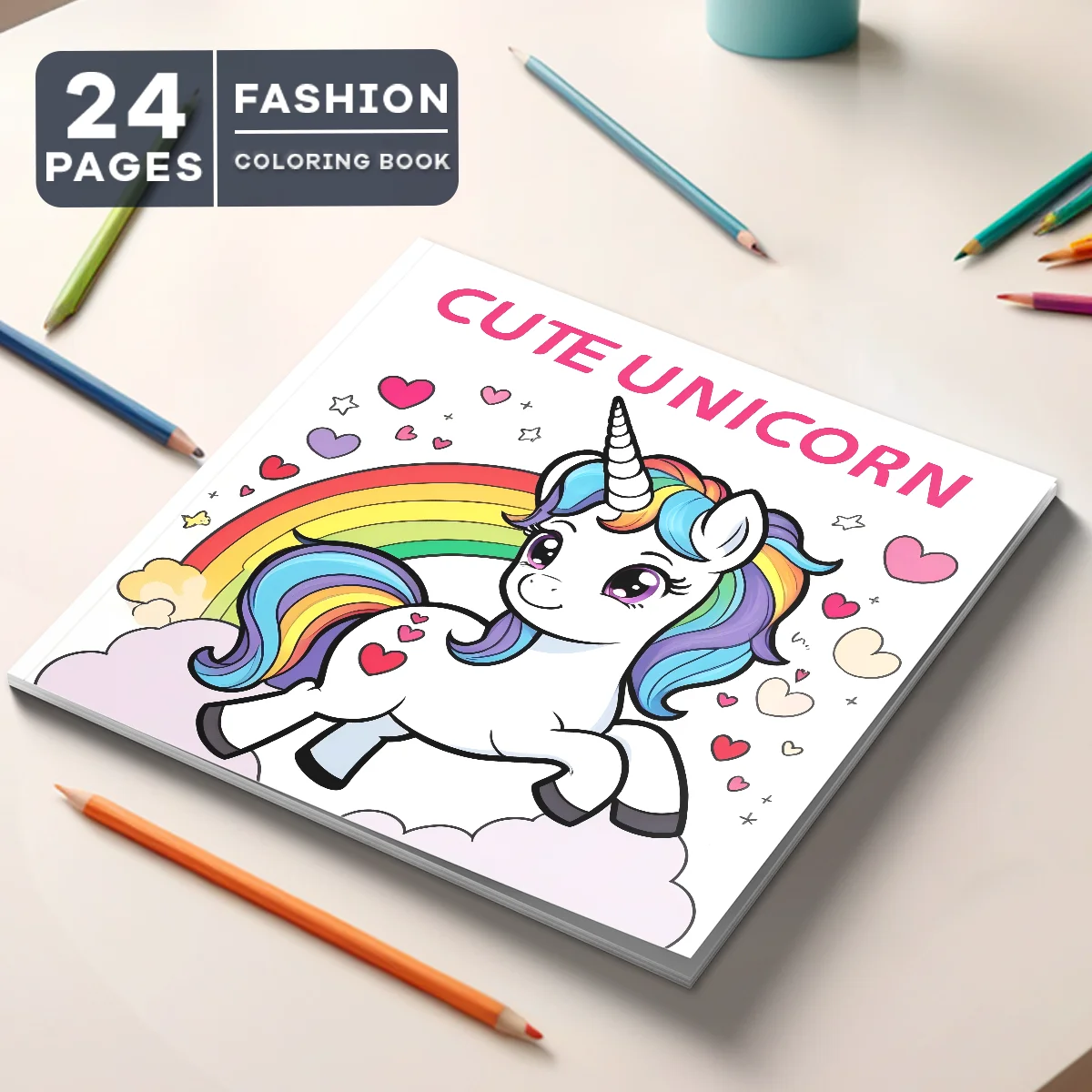 Einhorn-Malbuch für Erwachsene – hochwertige dicke Seiten mit bezaubernden Einhörnern und verspielten Ponys Image