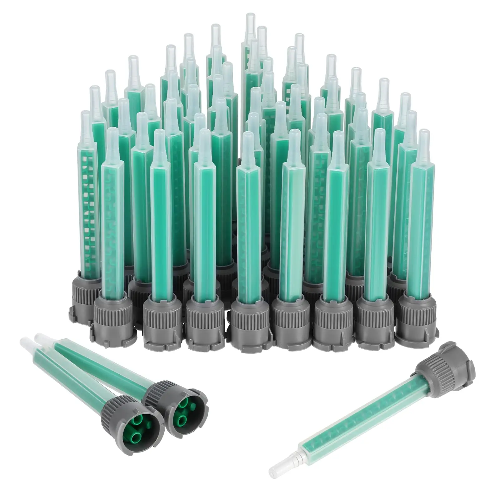 100Pcs Heißer Verkauf FB516L Mischen Rohr, Kunststoff Epoxy Klebstoff Mischen Düse, Statische Mixer Geeignet Für AB Kleber Pistole Flüssigkeit Mixer Image