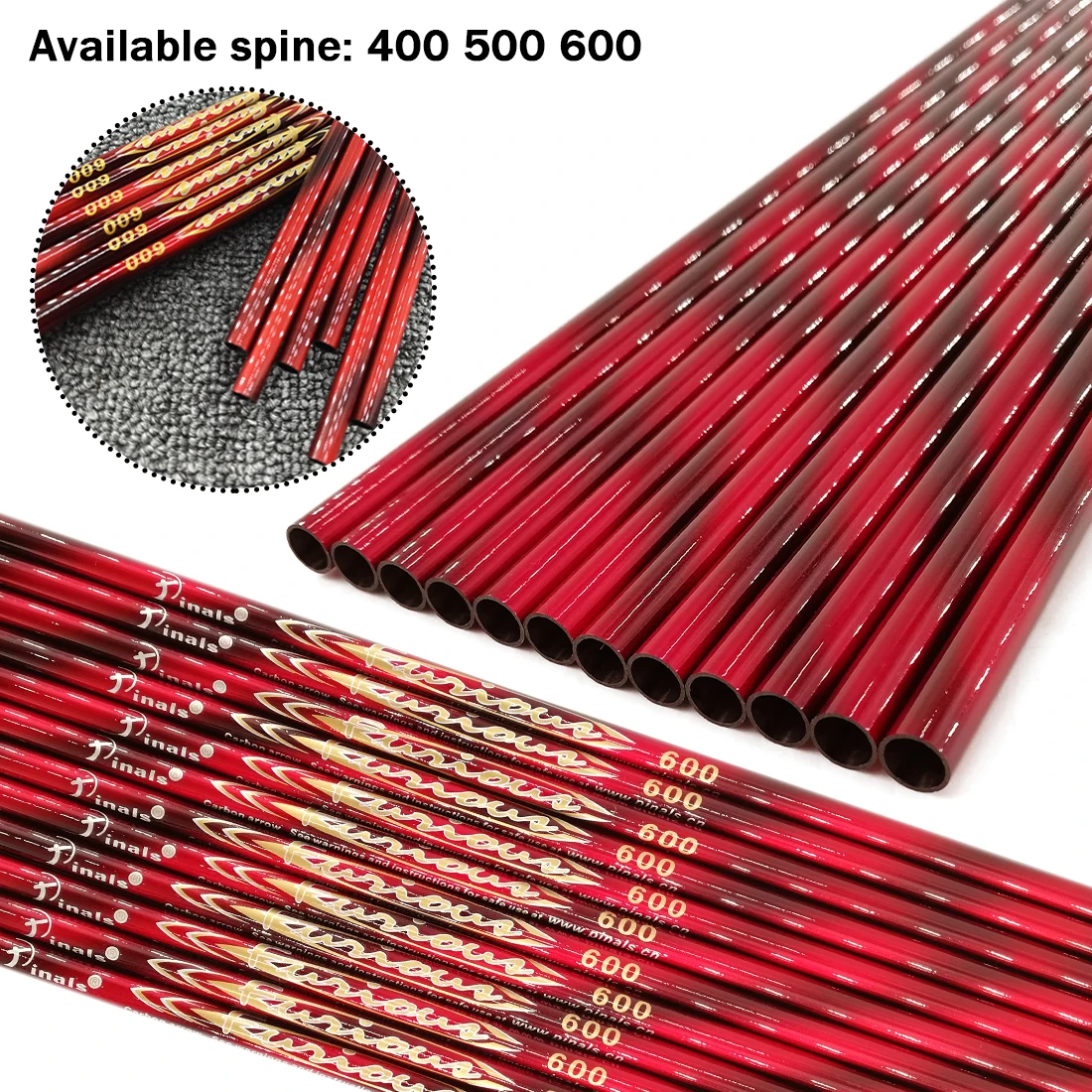 ID6,2mm 32 Zoll DIY High-Carbon Bogenschießpfeilrohr Pink Spine 400 500 600 für Jagd und Schießsport – für Compound-/Recurvebögen/Jagd Image