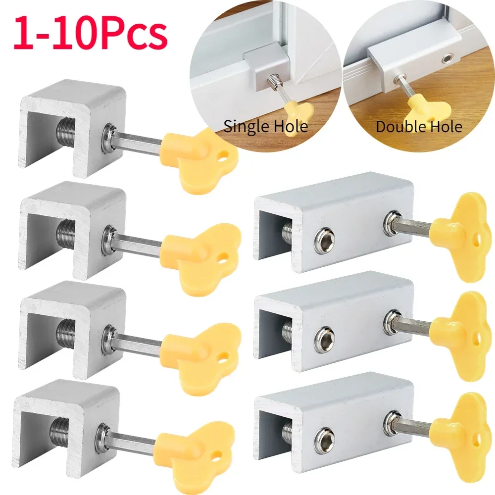 1-10Pcs Fenster Lock Sicherheit Lock Grenze Schiebetür Fenster Restrictor Kind Sicherheit Anti-diebstahl Tür Stopper heimwerker