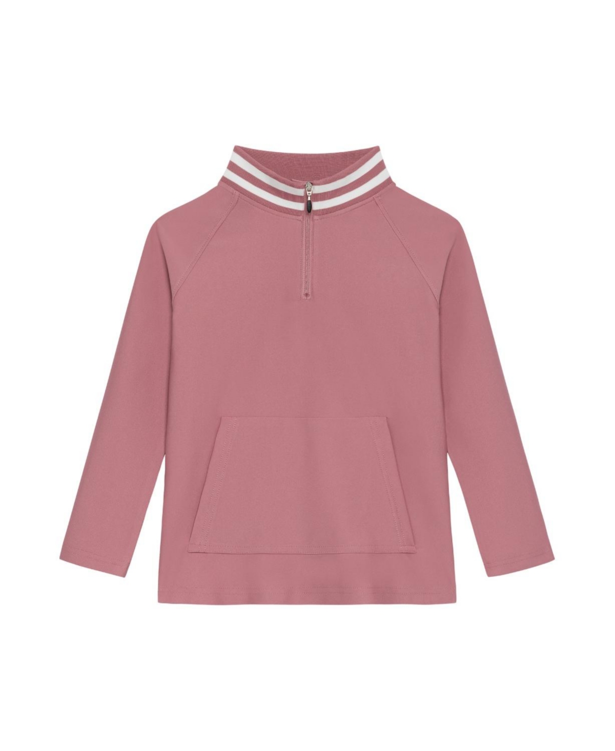 Courtside Kids Girls' Retro Half Zip Pullover Sweatshirts - Little Kid, Big Kid - Dusty Pink