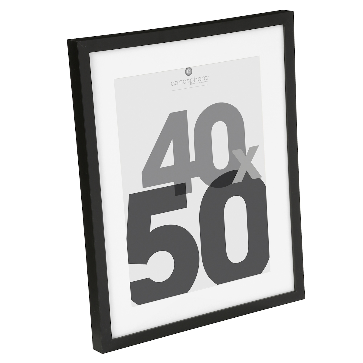 Atmosphera Marie-Louise - Schwarzer Bilderrahmen (40 x 50 cm) aus MDF und Glas Image