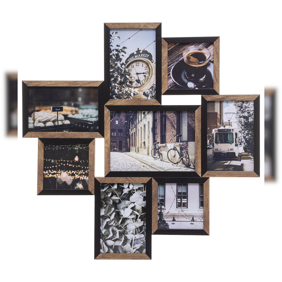 Atmosphera Arthur - Bilderrahmen für 8 Fotos, 48,3 x 48,3 cm, aus MDF und Glas Image